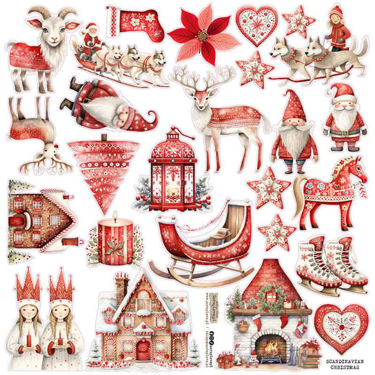 NAKLEJKI PAPIEROWE 24x24 ScrapLove - Scandinavian Christmas scraplove.pl