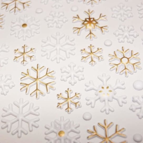 Naklejki piankowe 3D - Złote płatki śniegu Inna marka