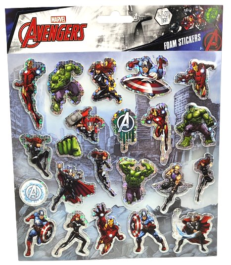 Naklejki piankowe Marvel Avengers 22 sztuki W&O