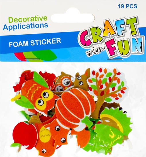 Naklejki Piankowe Samoprzylepne Zwierzęta Leśne Craft With Fun 463446 Craft With Fun
