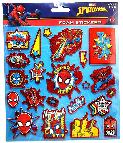 Naklejki piankowe Spider-Man Marvel 22 sztuki W&O