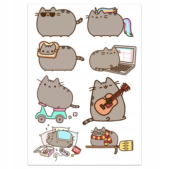 Naklejki Pusheen Dekoracje Postacie A4 Z2 Propaganda