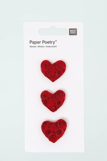 Naklejki quilling, Paper Poetry, duże czerwone serca Rico Design GmbG & Co. KG