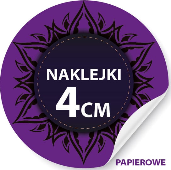 NAKLEJKI REKLAMOWE Z LOGO DOWOLNY NADRUK 4 CM papierowe popularny sposób na reklame Sticky Studio