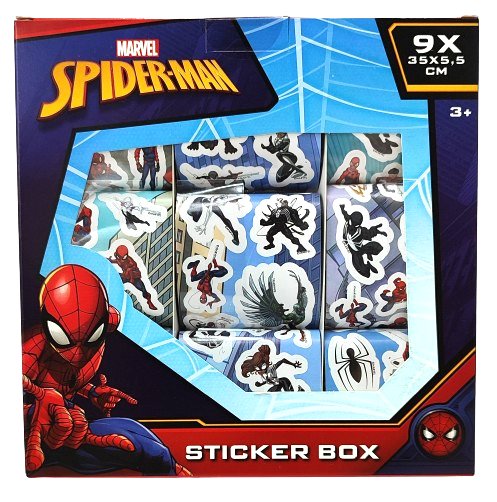 Naklejki Spider-Man Marvel - 9 rolek w pudełku. Inna marka