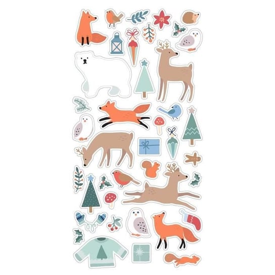 Naklejki świąteczne 3D - Zwierzęta leśne - ARTEMIO - Do scrapbookingu i tworzenia kartek Inna marka