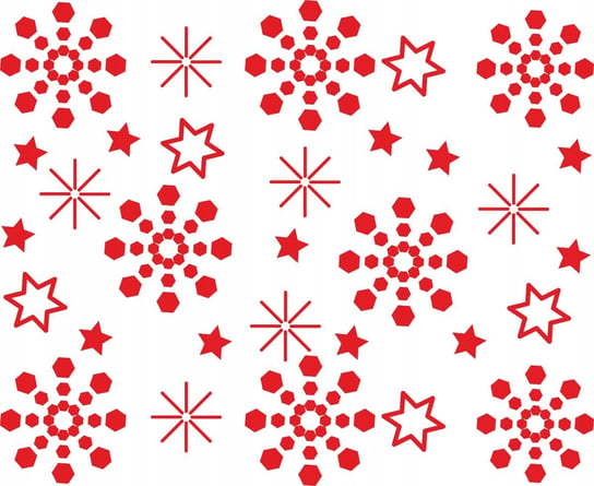 Naklejki świąteczne E-DRUK Gwiazdy, czerwone e-druk