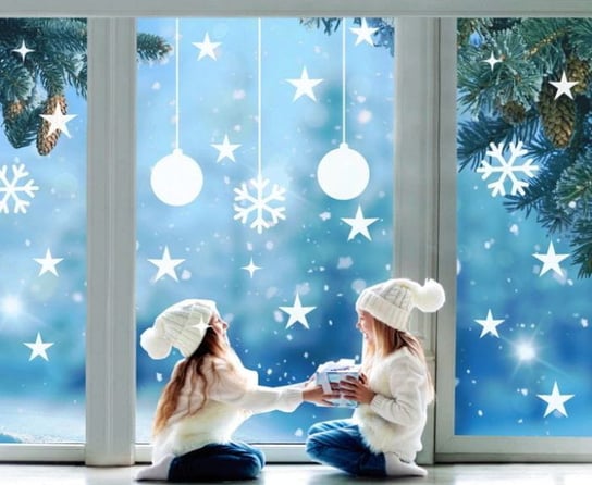 Naklejki Świąteczne Na Okna Wiele Wzorów 200x100cm /naklejkiozdobne NaklejkiOzdobne