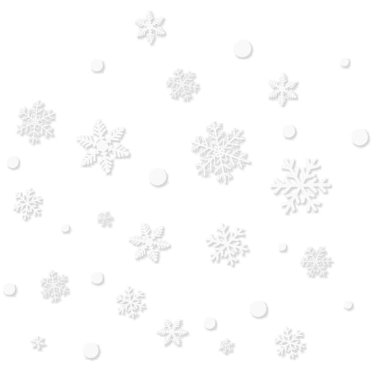 Naklejki Świąteczne na Okno Szybę Śnieżynki Ozdoby Święta Samoprzylepne XXL RUHHY Ruhhy