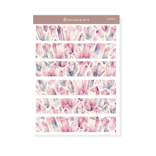 Naklejki washi tapes - kryształy #2 olciana.art