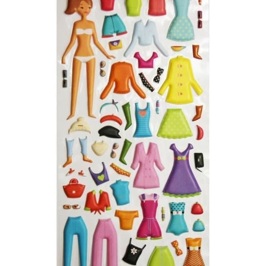 Naklejki wielokrotnego użytku - Relief 3D - Tweeny - Odzież dziewczęca - Od 5 lat Inna marka