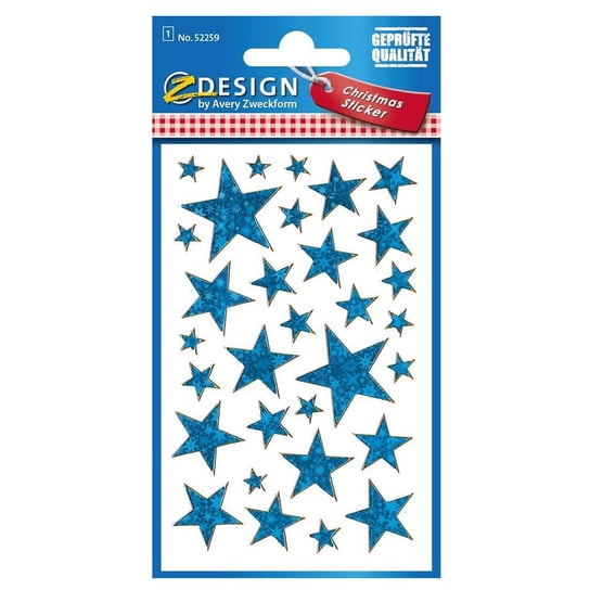 Naklejki Z-Design foliowe niebieskie gwiazdy Avery Zweckform 52259 AVERY