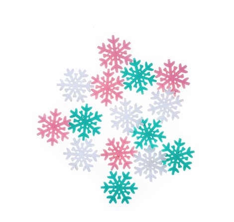 Naklejki Z Filcu Śnieżynki Pastelowe 15Szt. Dalprint dpCraft