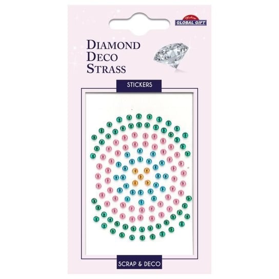 Naklejki z kryształkami - Diament - Jasne kolory Global Gift
