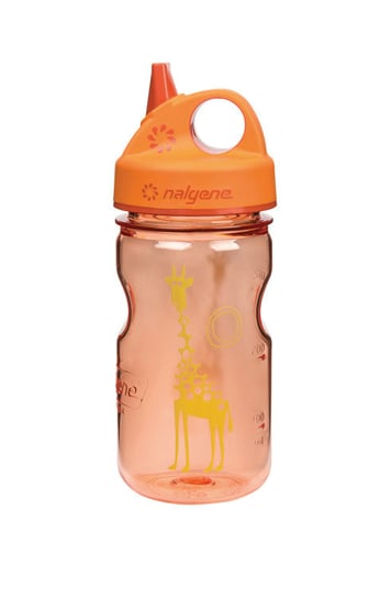 Nalgene, Butelka dla dzieci, Grip-n-Gulp Juicy Orange with Giraffe, pomarańczowy, 350 ml Nalgene