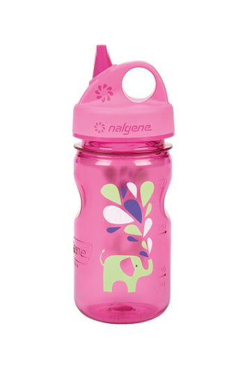 Nalgene, Butelka dla dzieci, Grip-n-Gulp Pink with Elephant, różowy, 350 ml Nalgene