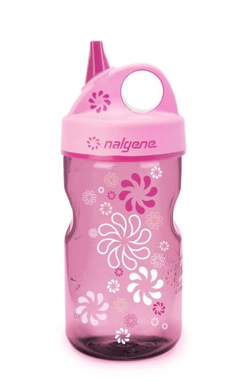 Nalgene, Butelka dla dzieci, Grip-n-Gulp Pink with Wheels Art, różowy, 350 ml Nalgene