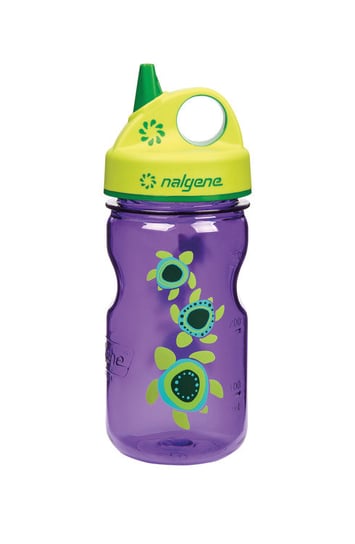 Nalgene, Butelka dla dzieci, Grip-n-Gulp Purple with Sea Turtles, fioletowy, 350 ml Nalgene