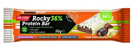Namedsport Rocky 36 % Protein Bar Baton wysokobiałkowy potrójnie czekoladowy 50 g Namedsport