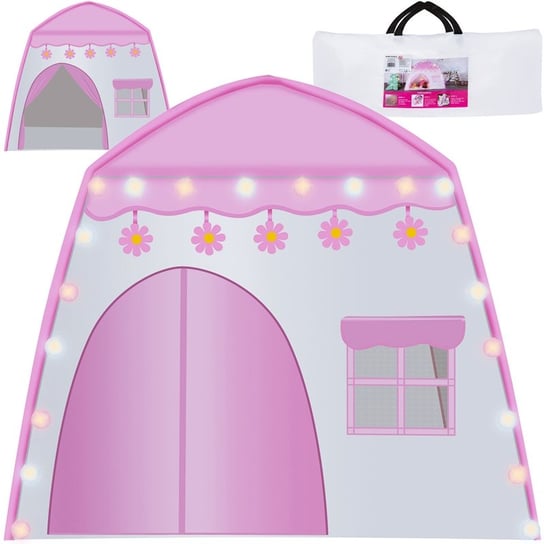 Namiot dla Dzieci Domek Zamek do Domu Ogrodu Pałac Zestaw + Girlanda LED Artemis