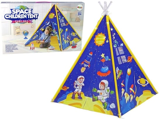 Namiot Dla Dzieci Efekty Świetlne Kosmos Rakiety Gwiazdy Niebieski Lean Toys