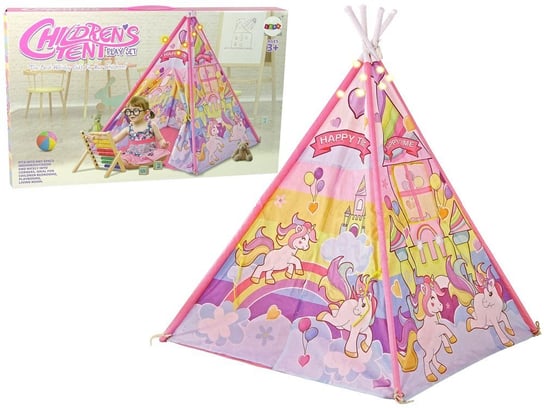 Namiot Dla Dzieci Efekty Świetlne Kucyki Jednorożce Różowy Lean Toys