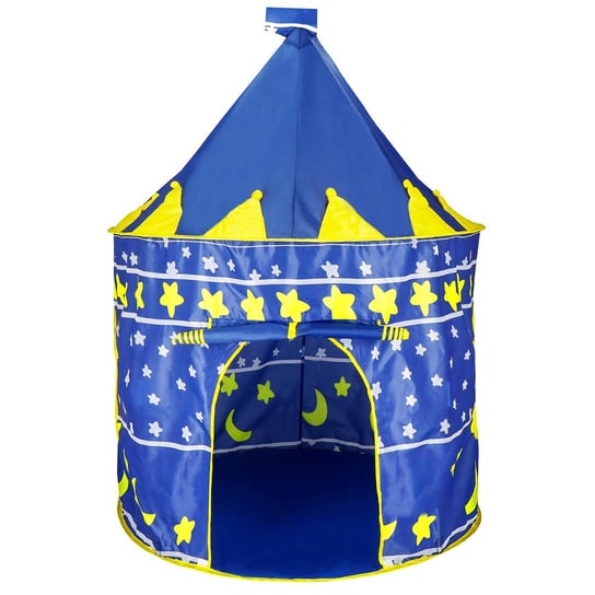 Namiot dla dzieci zamek domek do ogrodu granatowy z gwiazdkami Springos
