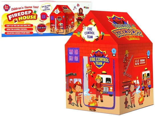 Namiot Domek Straż Pożarna Dla Dzieci Czerwony 12Cm X 82 Cm Lean Toys