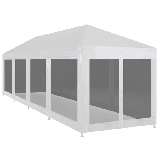 Namiot imprezowy z 10 siatkowymi ściankami VIDAXL, biały, 12x3 m vidaXL