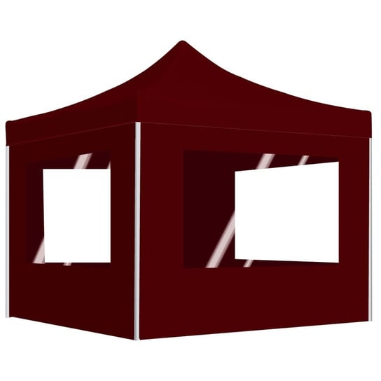 Namiot imprezowy ze ściankami vidaXL, 2x2 m, bordowy vidaXL