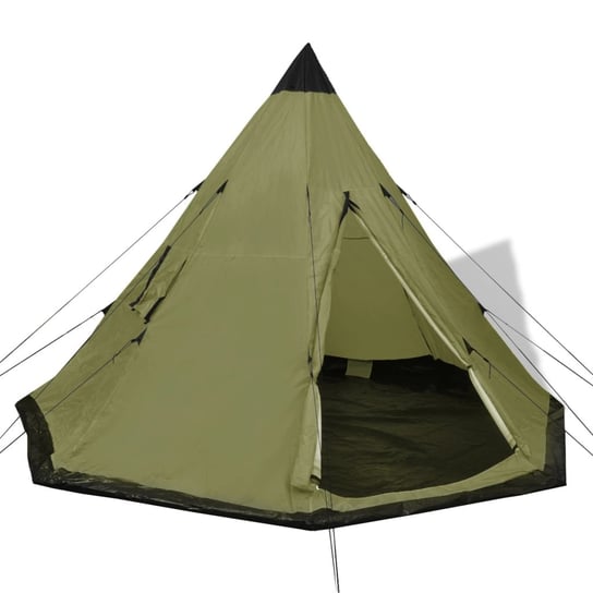 Namiot kempingowy 4-osobowy, zielony, 365x365x250 Zakito