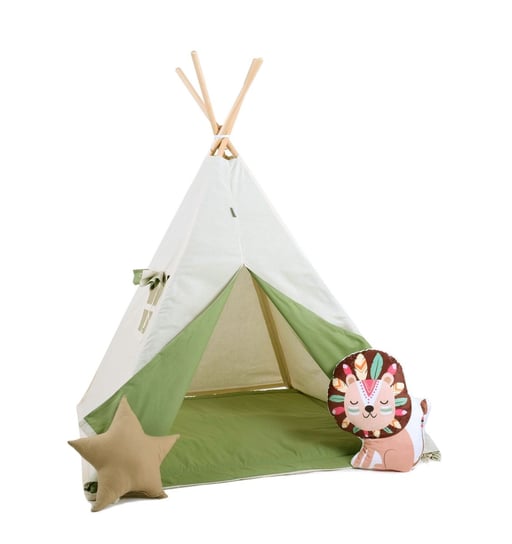 Namiot tipi dla dzieci, bawełna, lew, leśna polana Sówka Design