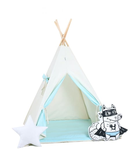 Namiot tipi dla dzieci, bawełna, okienko, bohater, puszysta chmurka Sówka Design