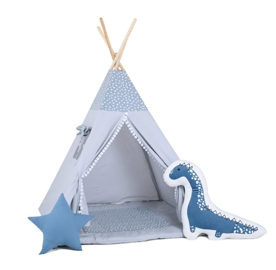 Namiot tipi dla dzieci, bawełna, okienko, dinozaur, epoka lodowcowa Sówka Design