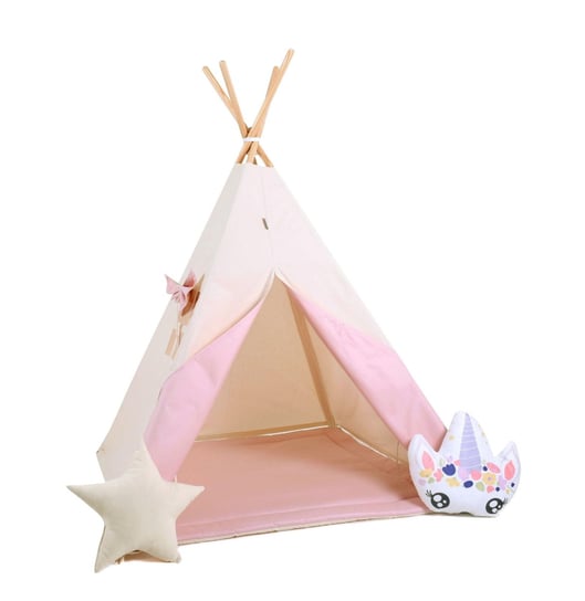 Namiot tipi dla dzieci, bawełna, okienko, jednorożec, słodka lukrecja Sówka Design