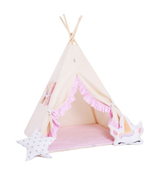 Namiot tipi dla dzieci, bawełna, okienko, jednorożec, słodki raj Sówka Design