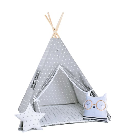 Namiot tipi dla dzieci, bawełna, okienko, kotek, królicza łapka Sówka Design