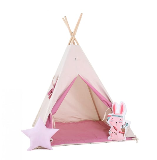 Namiot tipi dla dzieci, bawełna, okienko, królik, gumijagódka Sówka Design