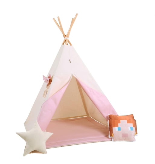 Namiot tipi dla dzieci, bawełna, okienko, piksel, słodka lukrecja Sówka Design