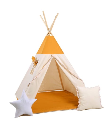 Namiot tipi dla dzieci, bawełna, okienko, poduszka, cud miód Sówka Design