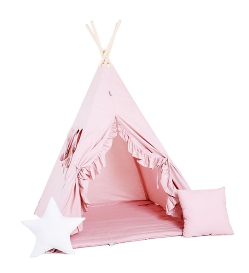 Namiot tipi dla dzieci, bawełna, okienko, poduszka, cukierkowy raj Sówka Design