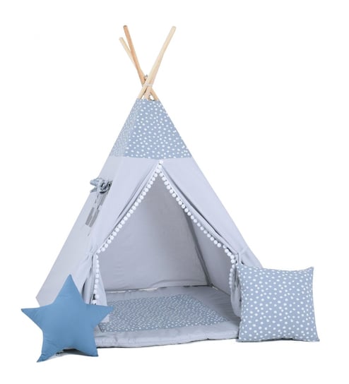 Namiot tipi dla dzieci, bawełna, okienko, poduszka, epoka lodowcowa Sówka Design