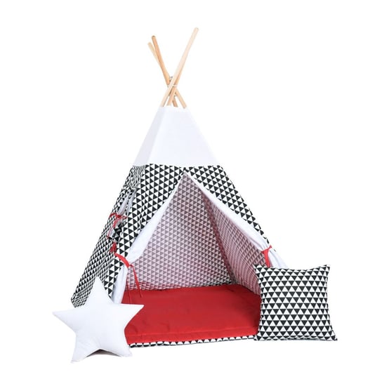 Namiot tipi dla dzieci, bawełna, okienko, poduszka, kultowa iskierka Sówka Design