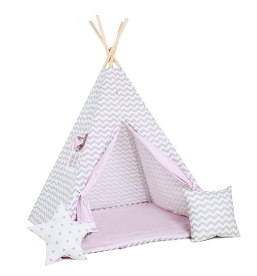 Namiot tipi dla dzieci, bawełna, okienko, poduszka, landrynkowa drzemka Sówka Design