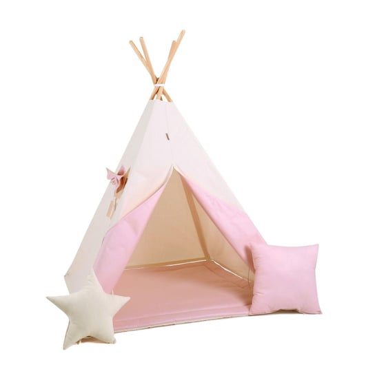 Namiot tipi dla dzieci, bawełna, okienko, poduszka, słodka lukrecja Sówka Design