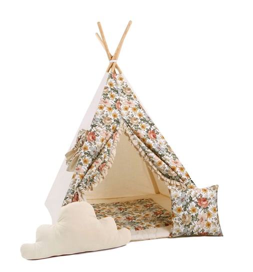 Namiot tipi dla dzieci, bawełna, okienko, poduszka, słodka sielanka Sówka Design