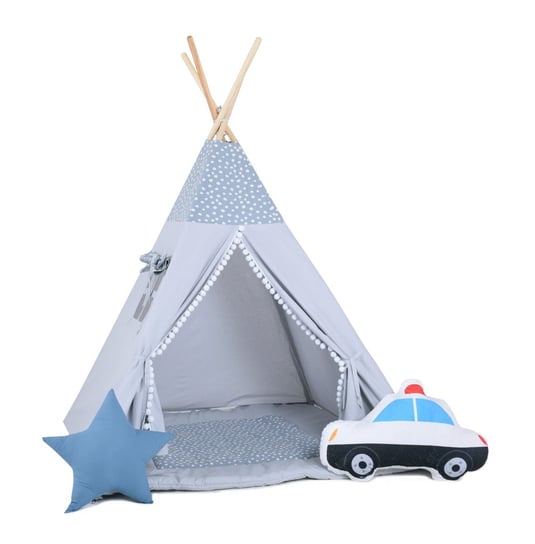 Namiot tipi dla dzieci, bawełna, okienko, radiowóz, epoka lodowcowa Sówka Design