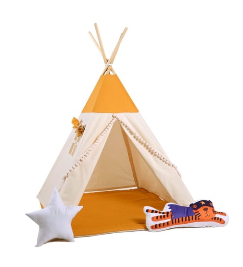 Namiot tipi dla dzieci, bawełna, okienko, tygrys, cud miód Sówka Design