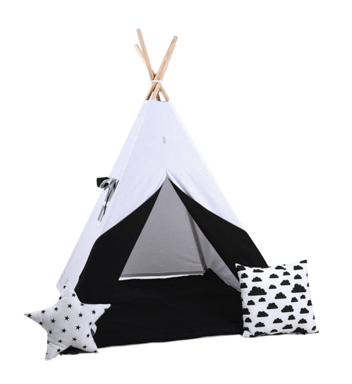 Namiot tipi dla dzieci, bawełna, poduszka, biała mewa Sówka Design
