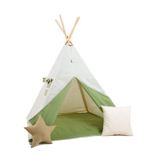 Namiot tipi dla dzieci, bawełna, poduszka, leśna polana Sówka Design